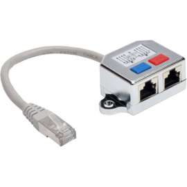 Tripp Lite 2-to-1 RJ45 Splitter Adapter Cable, 10/100 Ethernet Cat5/Cat5e (M/2xF), 0.5 ft, Network (RJ-45)