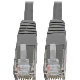 Tripp Lite Cat6 Cat5e Gigabit Molded Patch Cable RJ45 M/M 550MHz Gray 20ft - RJ-45 for Computer, Printer, Gaming Console, Blu-ray Player, Photocopier, Router, Modem - 128 MB/s - Patch Cable - 20 ft - 1 x RJ-45 Male Network - 1 x RJ-45 Male Network