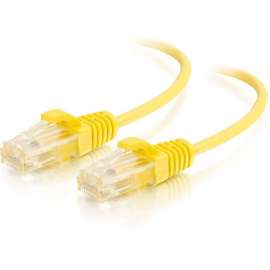 C2G 2ft Cat6 Slim Snagless Unshielded (UTP) Ethernet Cable, Yellow, 3 ft Category 6 Network Cable for Network Device, First End: 1 x RJ-45 Network, Male