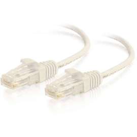 C2G 3ft Cat6 Slim Snagless Unshielded (UTP) Ethernet Cable, White, 3 ft Category 6 Network Cable for Network Device, First End: 1 x RJ-45 Network, Male