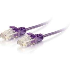 C2G 10ft Cat6 Slim Snagless Unshielded (UTP) Ethernet Cable, Purple, 10 ft Category 6 Network Cable for Network Device, First End: 1 x RJ-45 Network, Male