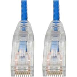 Tripp Lite Cat6 Gigabit Snagless Molded Slim UTP Patch Cable (RJ45 M/M), Blue, 6 in. - 6" Category 6 Network Cable for Network Device, Computer, Network Adapter, Router, Server, Modem, Hub, Switch, Printer, Photocopier - First End: 1 x RJ-45 Network