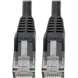 Tripp Lite Cat6 GbE Gigabit Ethernet Snagless Molded Patch Cable UTP Black RJ45 M/M 6in 6", Category 6 for Network Device, Network Adapter, Router, Server, Modem, Hub, Switch, 128 MB/s, Patch Cable, 5.91"