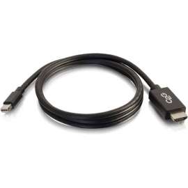 C2G 3ft Mini DisplayPort to HDMI Adapter Cable, Black, TAA, HDMI/Mini DisplayPort for Projector, Monitor, HDTV, Tablet, Notebook, 3 ft