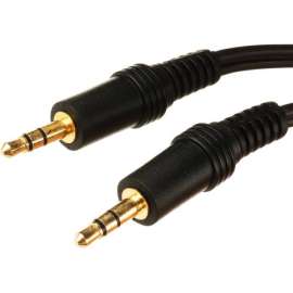 4XEM 10ft 3.5MM Stereo Mini Jack M/M Audio Cable, 10 ft Mini-phone Audio Cable for Audio Device, Speaker, iPod, iPhone, MP3 Player, Home Theater System, First End: 1 x Mini-phone Stereo Audio, Male, Second End: 1 x Mini-phone Stereo Audio