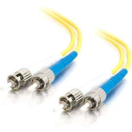 C2G 3m ST-ST 9/125 Duplex Single Mode OS2 Fiber Cable, Yellow