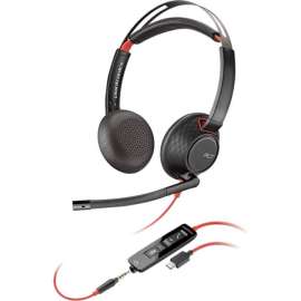 Poly Plantronics Blackwire 5200 Series USB Headset, Stereo, USB Type C, Mini-phone (3.5mm), Wired, Over-the-head