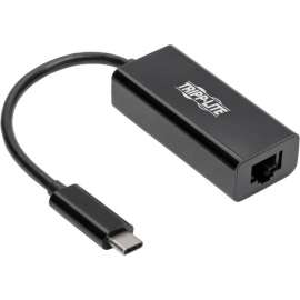 Tripp Lite USB C to Gigabit Ethernet Adapter USB Type C to Gbe 10/100/1000 Thunderbolt 3 Compatible Black, USB 3.1 Type C, 1 Port(s), 1, Twisted Pair