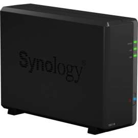 Synology High-Performance 1-Bay NAS for Small Office and Home Users, Realtek Quad-core (4 Core) 1.40 GHz, 1 x HDD Supported, 12 TB Supported HDD Capacity, 1 x SSD Supported