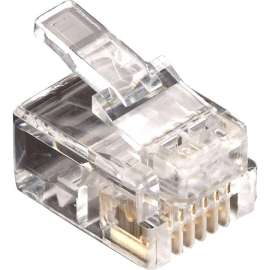 Black Box Corporatio Black Box RJ11 Unshielded Modular Plug 6 Wire 10 Pack, 10 Pack, 1 x RJ-11 Phone Male, TAA Compliant