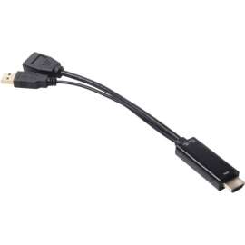 Club 3D HDMI to DisplayPort Adapter - DisplayPort/HDMI/USB A/V Cable for Audio/Video Device, Gaming Console, Notebook - First End: 1 x HDMI 1.4 Digital Audio/Video - Male - Second End: 1 x DisplayPort 1.1 Digital Audio/Video - Female, 1 x USB Type A
