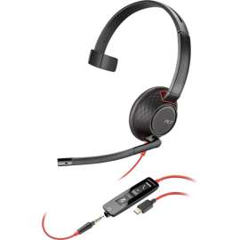 Poly Plantronics Blackwire C5210 Headset - Mono - USB Type A - Wired - 20 Hz - 20 kHz - Over-the-head - Monaural - Supra-aural - Noise Cancelling Microphone