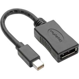 Tripp Lite Mini DisplayPort to DisplayPort Adapter 4K @ 60Hz mDP to DP 6in, DisplayPort/Mini DisplayPort for Notebook, Smartphone, Tablet, Monitor, Chromebook, MacBook, Projector, TV, HDTV, 6", 1 x Mini DisplayPort Male Digital Audio/Video, 1 x DisplayPor
