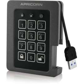 Apricorn Mass Storag Apricorn Aegis Padlock ASSD-3PL256-1TBF 1 TB Solid State Drive, 2.5" Internal, Black, TAA Compliant, USB 3.1