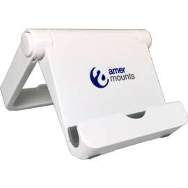 Amer Mounts SmartPhone/Tablet Holder, 0.1" x 0.1", Acrylonitrile Butadiene Styrene (ABS), Rubber, White, Sturdy