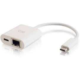 C2G USB C to Ethernet Adapter with Power Delivery, USB 3.1 Type C, 1 Port(s), 1, Twisted Pair
