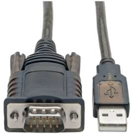 Tripp Lite RS232 to USB Adapter Cable with COM Retention (USB-A to DB9 M/M), FTDI, 5 ft. - 5 ft Serial/USB Data Transfer Cable for Barcode Scanner, Printer - First End: 1 x USB 2.0 Type A - Male - Second End: 1 x 9-pin DB-9 RS-232 Serial - Male - 48
