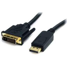 4XEM High Speed DisplayPort to DVI Adapter Cable, 15 ft DisplayPort/DVI Video Cable Adapter for Video Device, Monitor, TV, Projector, First End: 1 x 20-pin DisplayPort Digital Audio/Video, Male, Second End: 1 x 25-pin DVI-D (Dual-Link) Digital Video