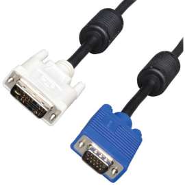 4XEM DVI to VGA Video Cable Adapter, 15 feet, DVI/VGA for Video Device, MAC, Computer, 15 ft, 1 x HD-15 Male VGA