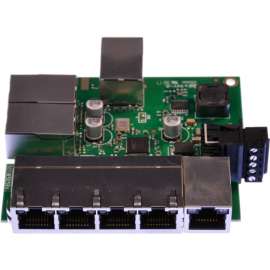 Brainboxes Industrial Embeddable 8 Port Ethernet Switch - 8 Ports - TAA Compliant - 2 Layer Supported - Twisted Pair - Lifetime Limited Warranty