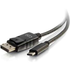 C2G 6ft USB C to DisplayPort Cable, 4K 30Hz, 6 ft DisplayPort/USB A/V Cable for Audio/Video Device, Projector, Notebook, First End: 1 x Type C Male USB, Second End: 1 x DisplayPort Male Digital Audio/Video