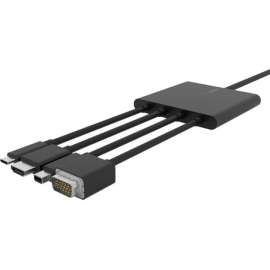 Belkin - Education Belkin Multiport to HDMI Digital AV Adapter - 7.87 ft HDMI/Mini DisplayPort/USB/VGA A/V Cable for Audio/Video Device, Projector, Monitor, Notebook - First End: 1 x Mini DisplayPort Digital Audio/Video - Male, 1 x 15-pin HD-15 - Ma