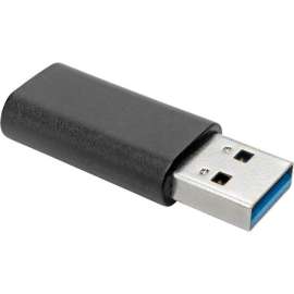 Tripp Lite USB 3.0 Adapter Converter USB-A to USB Type C M/F USB-C - 1 x Type A Male USB - 1 x Type C Female USB - Nickel Connector - Gold Contact - Black