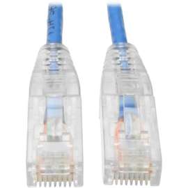 Tripp Lite Cat6 UTP Patch Cable (RJ45), M/M, Gigabit, Snagless, Molded, Slim, Blue, 10 ft., 10 ft Category 6 Network Cable for Network Device, Printer, Photocopier, Router, Server, Computer, Modem, Switch, First End: 1 x RJ-45 Network, Male