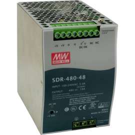 Transition Networks Hardened DIN Rail Mounted Power Supply, DIN Rail, 120 V AC, 230 V AC Input, 48 V DC @ 5 A Output, 480 W