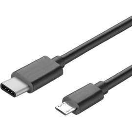 4XEM USB-B Micro to USB-C Adapter, 6 ft Micro-USB/USB Data Transfer Cable for Peripheral Device, Hard Disk Drive Enclosure, Cellular Phone, Storage Enclosure, Modem, Camera, Printer, First End: 1 x USB 2.0 Type C, Male, Second End: 1 x Micro USB 2.0 Type