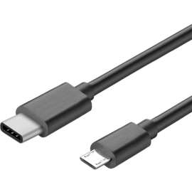 4XEM USB-C to Micro USB 2.0 Cable, 3 FT, 3 ft USB Data Transfer Cable for Modem, Hard Disk Drive Enclosure, Cellular Phone, Storage Enclosure, Printer, Camera, First End: 1 x USB 2.0 Type C, Male