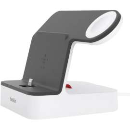 Belkin Mobile Belkin PowerHouse Charge Dock for Apple Watch + iPhone XS, iPhone XS Max, iPhone XR - Docking - Apple Watch, iPhone - Charging Capability - Lightning - White