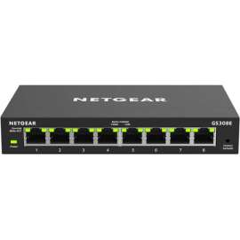 Netgear GS308E Ethernet Switch, 8 Ports, Manageable, 2 Layer Supported, Twisted Pair