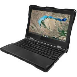 Gumdrop DropTech Lenovo 300e Chromebook Case Intel Gen2 - For Lenovo Chromebook - Black - Drop Proof, Shock Resistant - Silicone, Polycarbonate