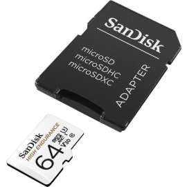 SanDisk High Endurance 64 GB Class 10/UHS-I (U3) microSDXC, 100 MB/s Read, 40 MB/s Write, 2 Year Warranty