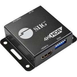 SIIG HDMI 4K60Hz EDID Emulator, HDMI 4K60Hz 18Gbps video Emulation / Amplifies and equalizes the HDMI signal transmission, Compliant with HDCP 2.2 / HDMI 4K60Hz 4:4:4 8-bit / HDMI 4K60Hz 4:2:0 10-bit HDR, CEC bypass, 7.1 ch audio