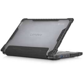 Lenovo Case For 100e Chrome Intel and Win - For Lenovo Chromebook, Notebook - Black, Transparent - Bump Resistant, Drop Resistant - Polycarbonate, Thermoplastic Polyurethane (TPU)