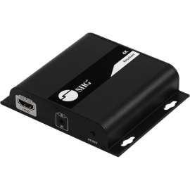 SIIG HDMI 4K30Hz HDbitT over IP Extender, Receiver, Extend HDMI Audio/Video Signals up to 394ft, The kit (CE-H25D11-S1)