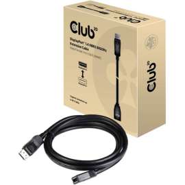 Club 3D DisplayPort 1.4 HBR3 Extension Cable 8K60Hz M/F 2m/6.56ft, 6.56 ft DisplayPort A/V Cable for Audio/Video Device, Gaming Computer, Notebook, Monitor, PC, First End: 1 x DisplayPort 1.4 Digital Audio/Video, Male, Second End: 1 x DisplayPort 1.4 Digi
