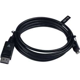 V7 Black Video Cable Mini DisplayPort Male to DisplayPort Male 1m 3.3ft, 3.28 ft DisplayPort/Mini DisplayPort A/V Cable for PC, Monitor, Projector, Audio/Video Device, First End: 1 x Mini DisplayPort Digital Audio/Video, Male, Second End: 1 x DisplayPort 