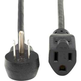Tripp Lite Power Extension Cord Right-Angle 5-15P to 5-15R 18AWG 10A 25ft, For Computer, Workstation, Monitor, Server, Rack Server, Printer, PDU, UPS, 120 V AC / 10 A, Black, North America