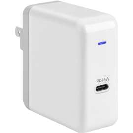 4XEM USB-C 45W Wall Charger, 1 Pack, 45 W, 120 V AC, 230 V AC Input, 5 V DC/3 A, 9 V DC, 12 V DC Output