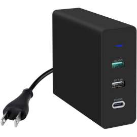 4XEM 75W USB-C Plus Dual USB A Wall Charger - 1 Pack - 75 W - 120 V AC, 230 V AC Input - 5 V DC/3 A Output