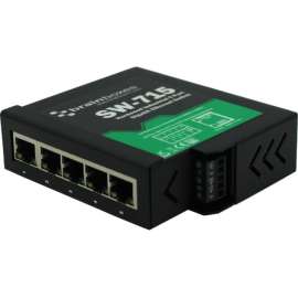 Brainboxes Hardened Industrial 5 Port Gigabit Ethernet Switch DIN Rail Mountable, 5 Ports, TAA Compliant, 2 Layer Supported, Twisted Pair