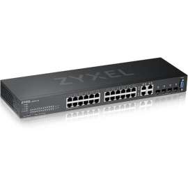 ZYXEL 24-port GbE L2 Switch with GbE Uplink, 24 Ports, Manageable, 4 Layer Supported, Modular