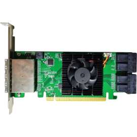 HighPoint SSD7184 NVMe Controller, PCI Express 3.0 x16, Plug-in Card, RAID Supported, 0, 1, 10 RAID Level