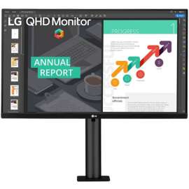 Lg Electronics LG 27BN88Q-B 27" WQHD LCD Monitor - 16:9 - Textured Black - 27" Class - In-plane Switching (IPS) Technology - 2560 x 1440 - 16.7 Million Colors - FreeSync - 350 Nit Typical - 5 ms - HDMI - DisplayPort