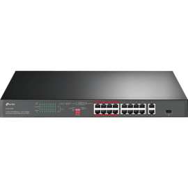 Tp Link TP-Link TL-SL1218P, 16 Port 10/100Mbps Fast Ethernet PoE Switch, Limited Lifetime Warranty, 16 PoE+ Ports @150W, w/ 2 Uplink Gigabit Ports + 1 Combo SFP Slot, Extend, Priority & Isolation Mode