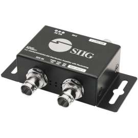 SIIG 1x2 12G SDI Distribution Amplifier, 70M, Built-in Re-clocking & Equalization Features TAA Compliant
