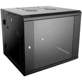 4XEM 6U Wall Mount Server Rack Cabinet 24 Inches Deep - For Server, LAN Switch, Patch Panel - 6U Rack Height x 19" Rack Width x 18.11" Rack Depth - Wall Mountable - Black - SPCC, Tempered Glass, Steel - 99.21 lb Maximum Weight Capacity